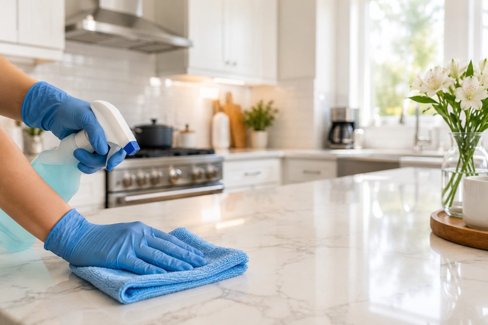 Post-renovation cleaning in a remodeled Walla Walla home